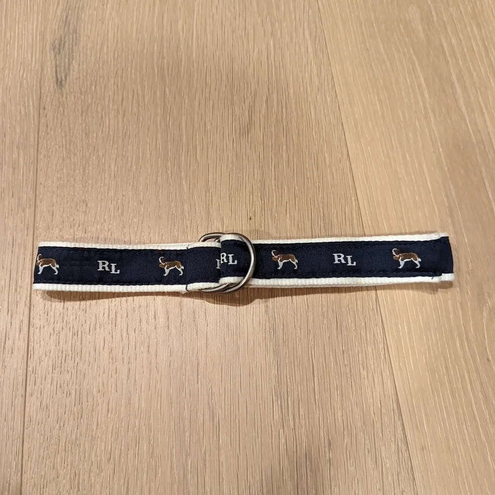 Navy Blue RL Dog Belt for a Baby